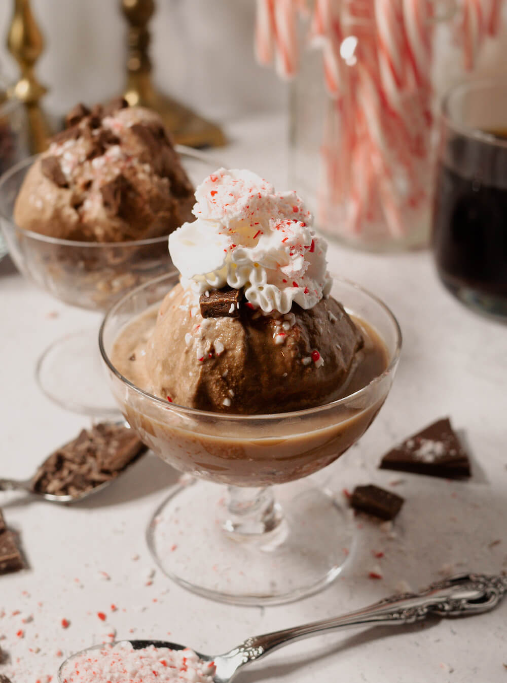 Peppermint Mocha Ice Cream in a Jar - Ice Cream with Jules